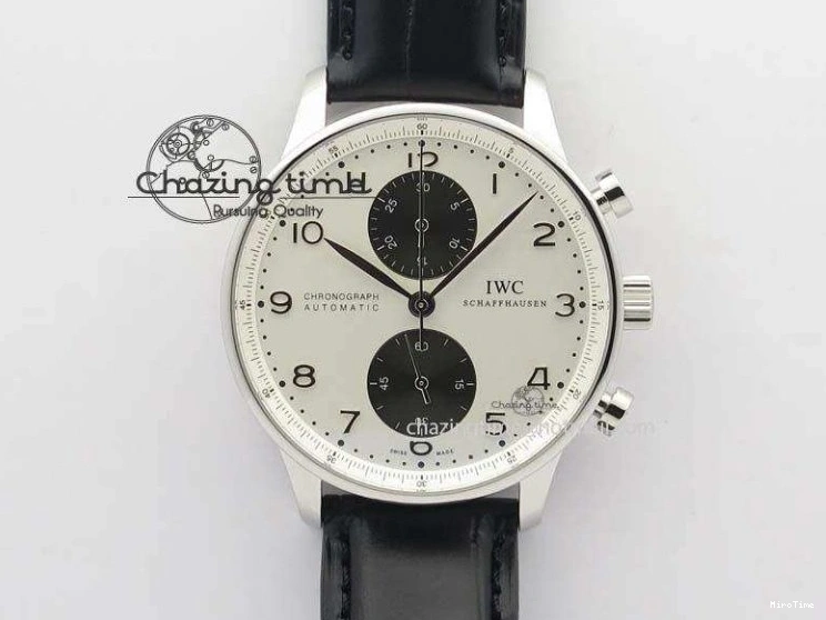 MIROTIME 0328 Portuguese IW3714 Diam ZF V2 1:1 Best Edition White Dial Blue Makers On Blue Leather Strap A79350 (Slim Movement) Stylish 7248